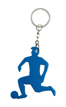 LLAVERO ALUMINIO FOOTBALL AZUL