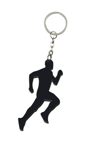 LLAVERO ALUMINIO RUNNING NEGRO