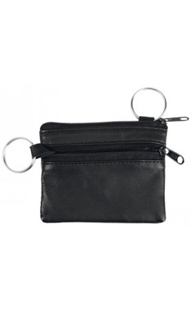 MONEDERO PIEL MOTARD NEGRO