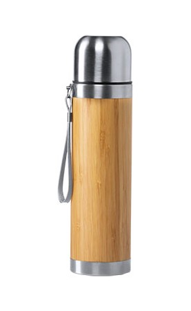 GARRAFA TÉRMICA BAMBU/AÇO...