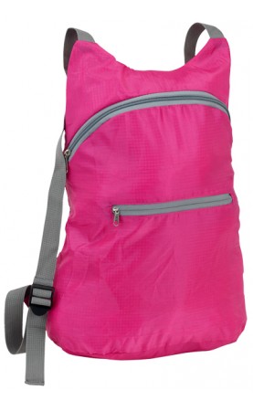 MOCHILA POLIÉSTER PLEXI FUCSIA