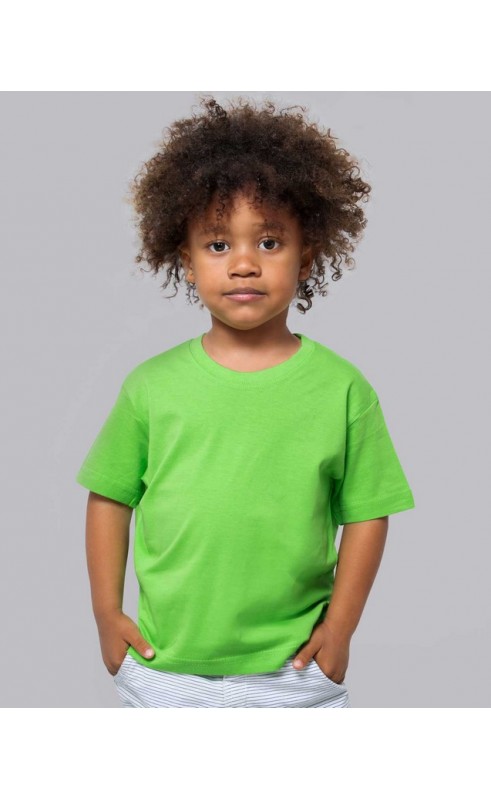 Camiseta unisex para bebé de manga corta, 100% algodón. Ideal para serigrafiar o personalizar con transfer o vinilo. Disponible